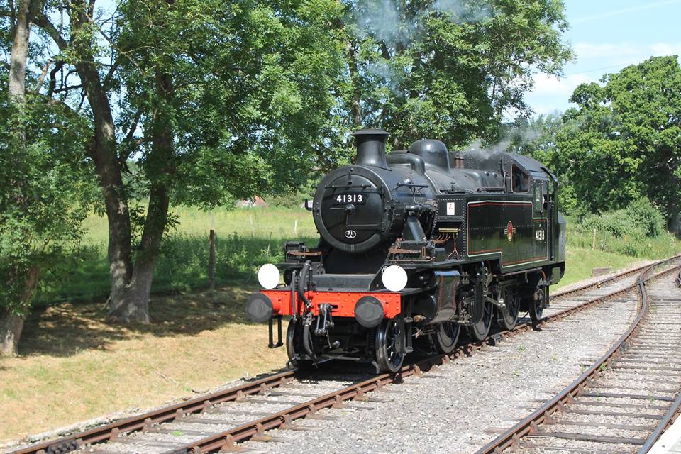 BR Ivatt Class 2MT 2-6-2T No. 41313 at the Isle of Wight Steam Railway