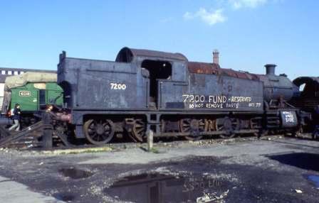 7200 at Barry Scrap Yard 4th March 1978