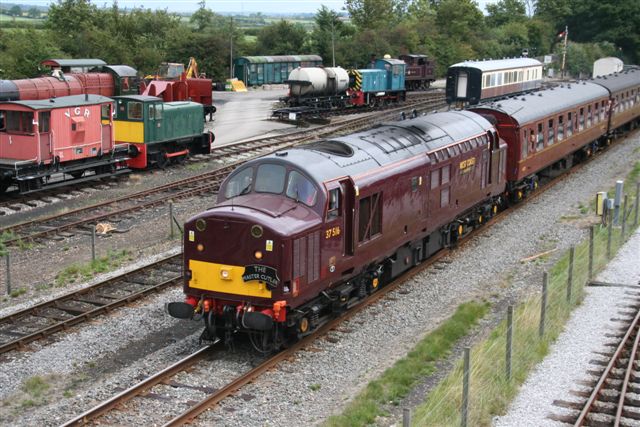 37516 hauling the Aylesbury Vale Venturer past the BRC towards Claydon