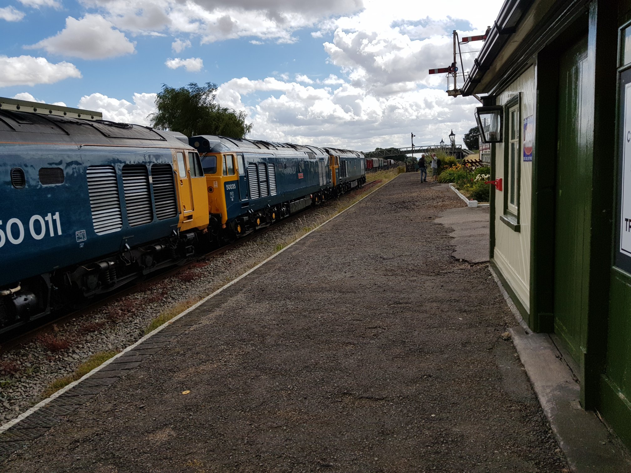 Three Class 50s in Platform 1 at Quainton