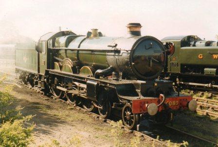 Defiant being prepared in Quainton's Up Yard, with 9466 in the background