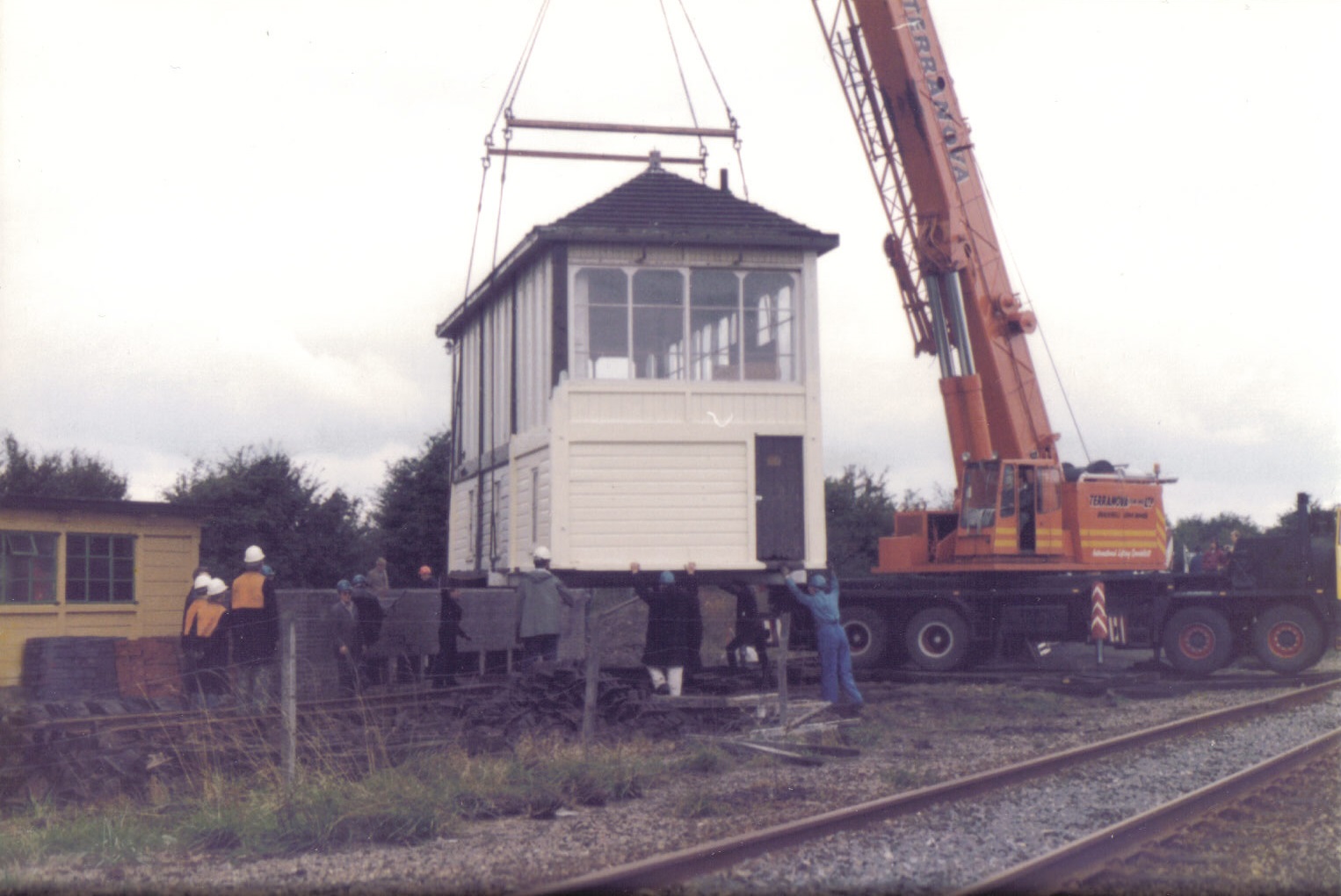 Harlington box being transfered from Up to Down Yard under Engineering possession of the British Rail line