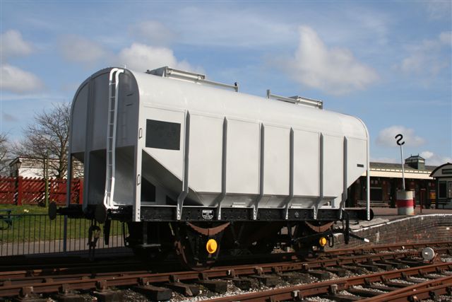Restored Grain Hopper stabled in the Down Yard