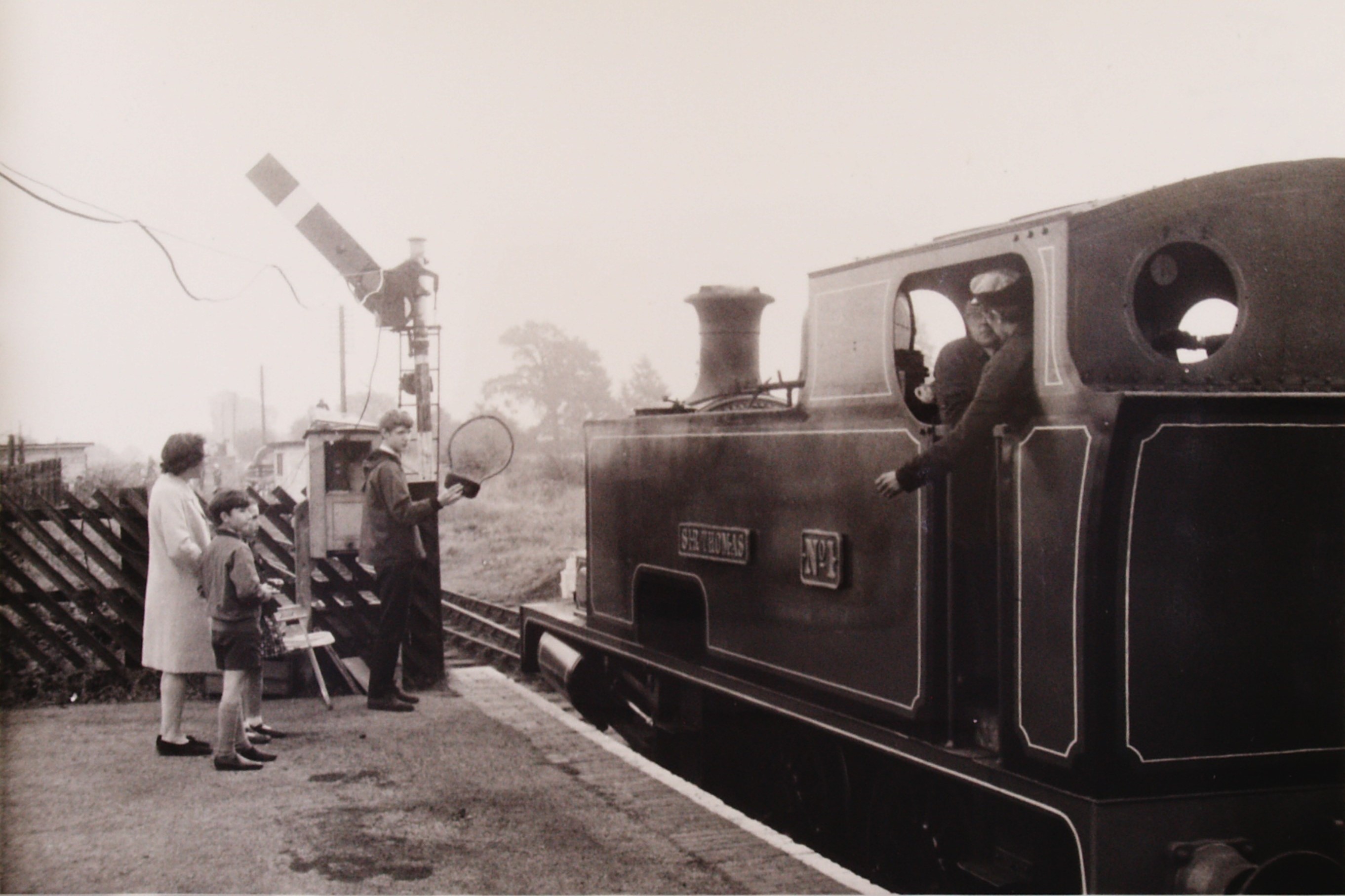 Sir Thomas heads Down Yard train in 1969 at Quainton