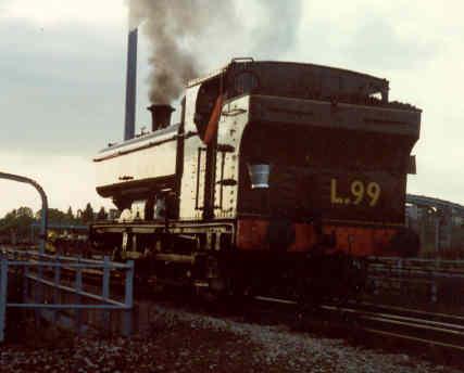 L.99 leaves Neasden at 1940hrs to collect coaching stock