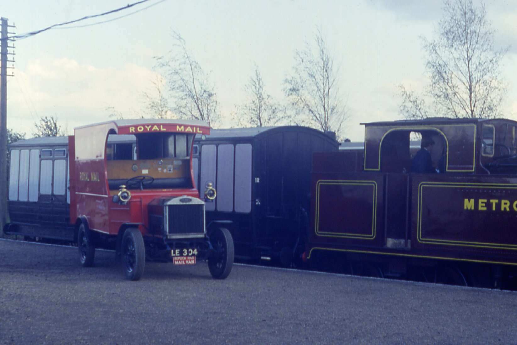 LNWR Brake behind Met. 1 and Post Van