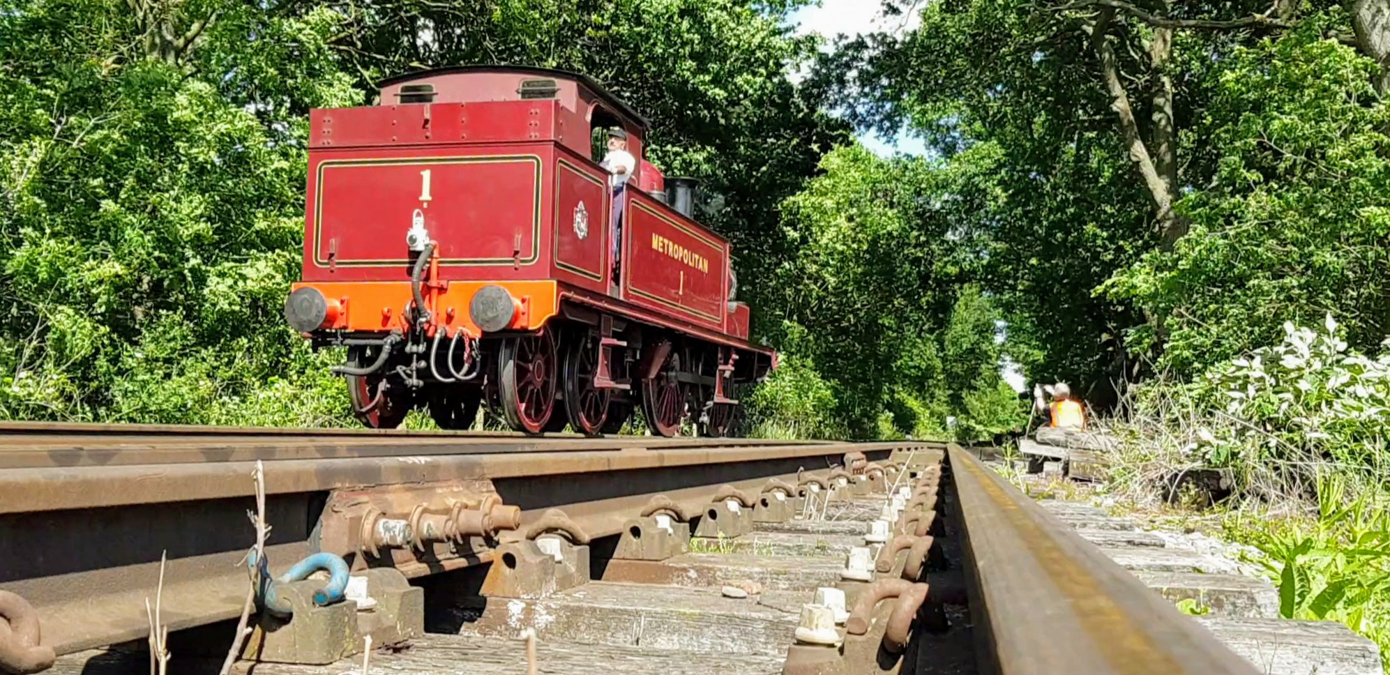 Met. No. 1 running round at the Epping Ongar Railway