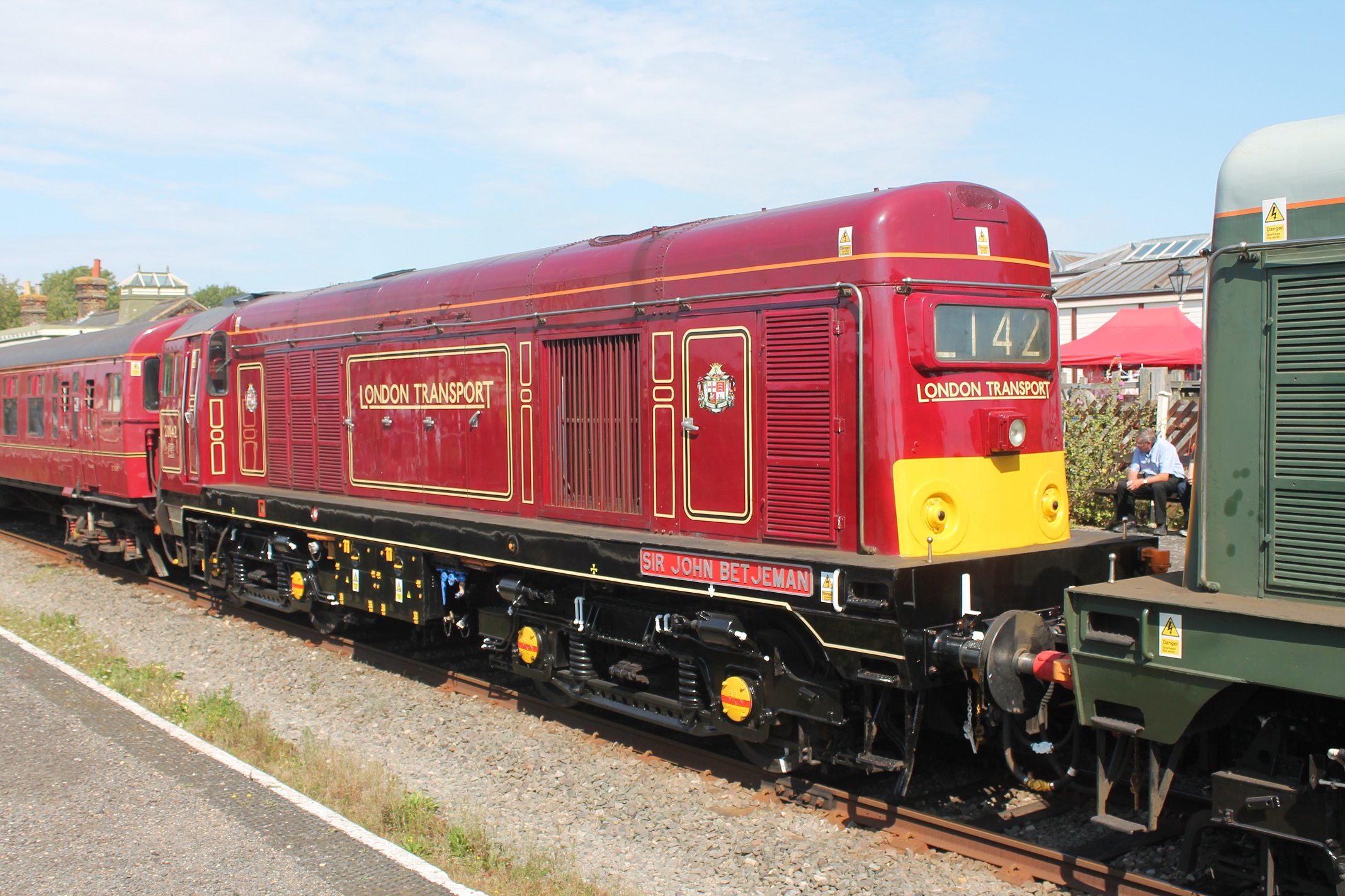 D6515 Lt Jenny Lewis RN at head of Metroland and Quainton Tour on Sunday 25th August 2019 at Quainton