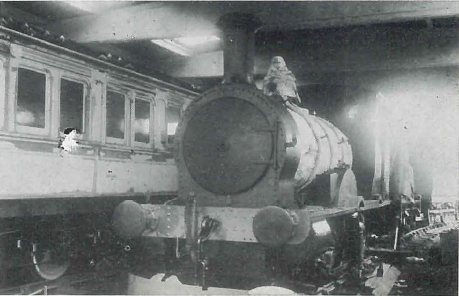 The Beattie undergoing restoration in the new building early in 1975