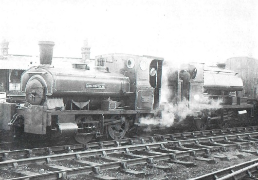 0-4-0 saddle tanks <I>Swanscombe</i> (the <i>Playschool</i> engine) and Peckett No. 2104