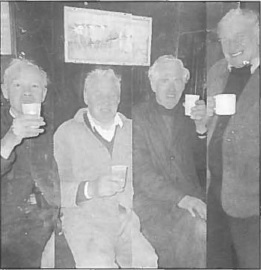 The 1st Anniversary Celebration! L to R: Ivan Start, David Tovey, Trevor Paice and Ken Manton.