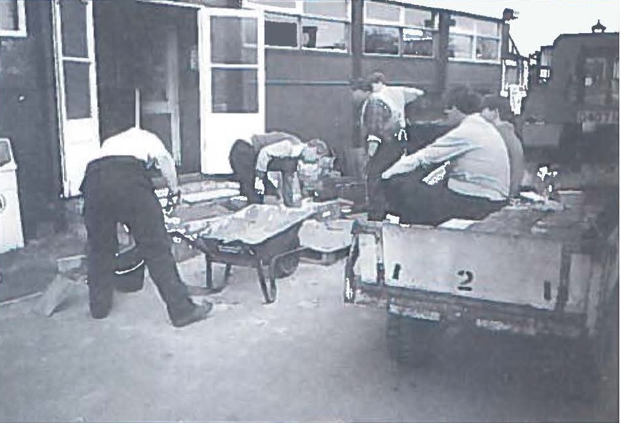 Installing the porch and a ramp for wheelchairs and buggies etc at 'The Junction Shop'