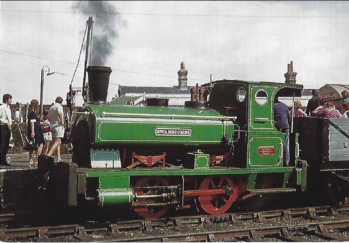 QP3 - Swanscombe, Barclay 0-4-0 saddle tank locomotive at Quainton Road Station - photo by P I Clarke QP3 - <I>Swanscombe</I>