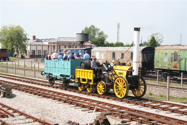 Rocket on a demonstration train in the Down Yard