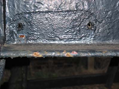 Impression of a second plate on the solebar