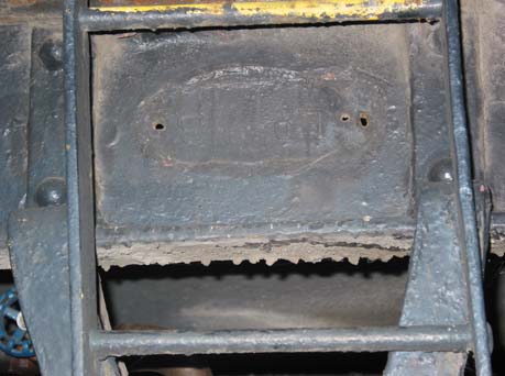 Impression of the wagon builders plate location