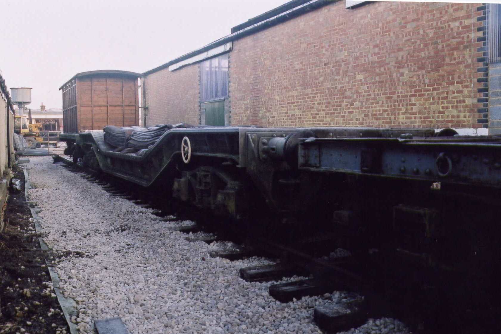 War Well Bogie Bolster stabled between Buffer Depot and Restoration Building